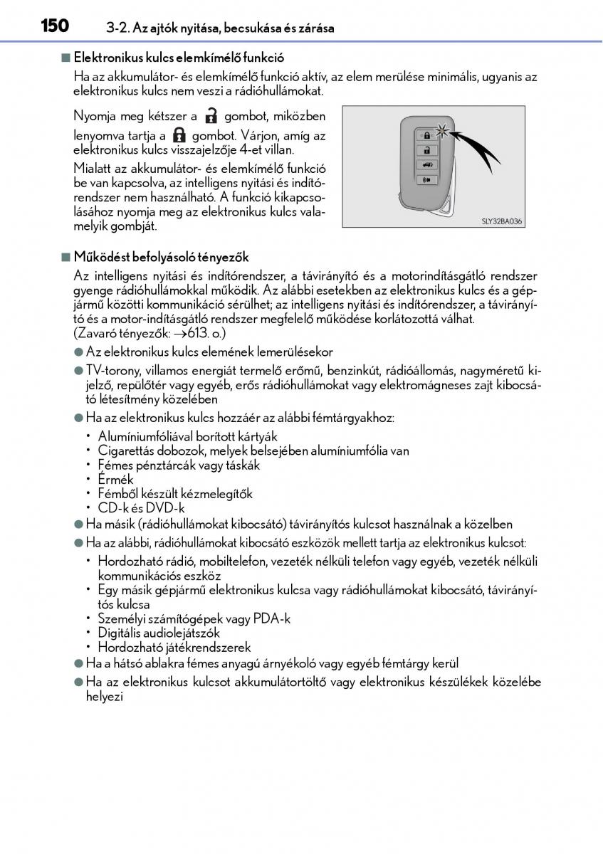 Lexus NX Kezelesi utmutato / page 150