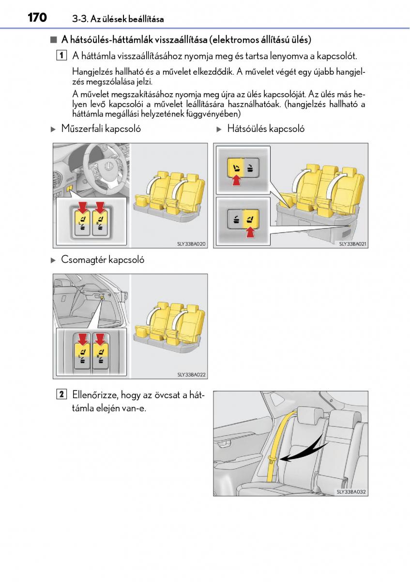 Lexus NX Kezelesi utmutato / page 170