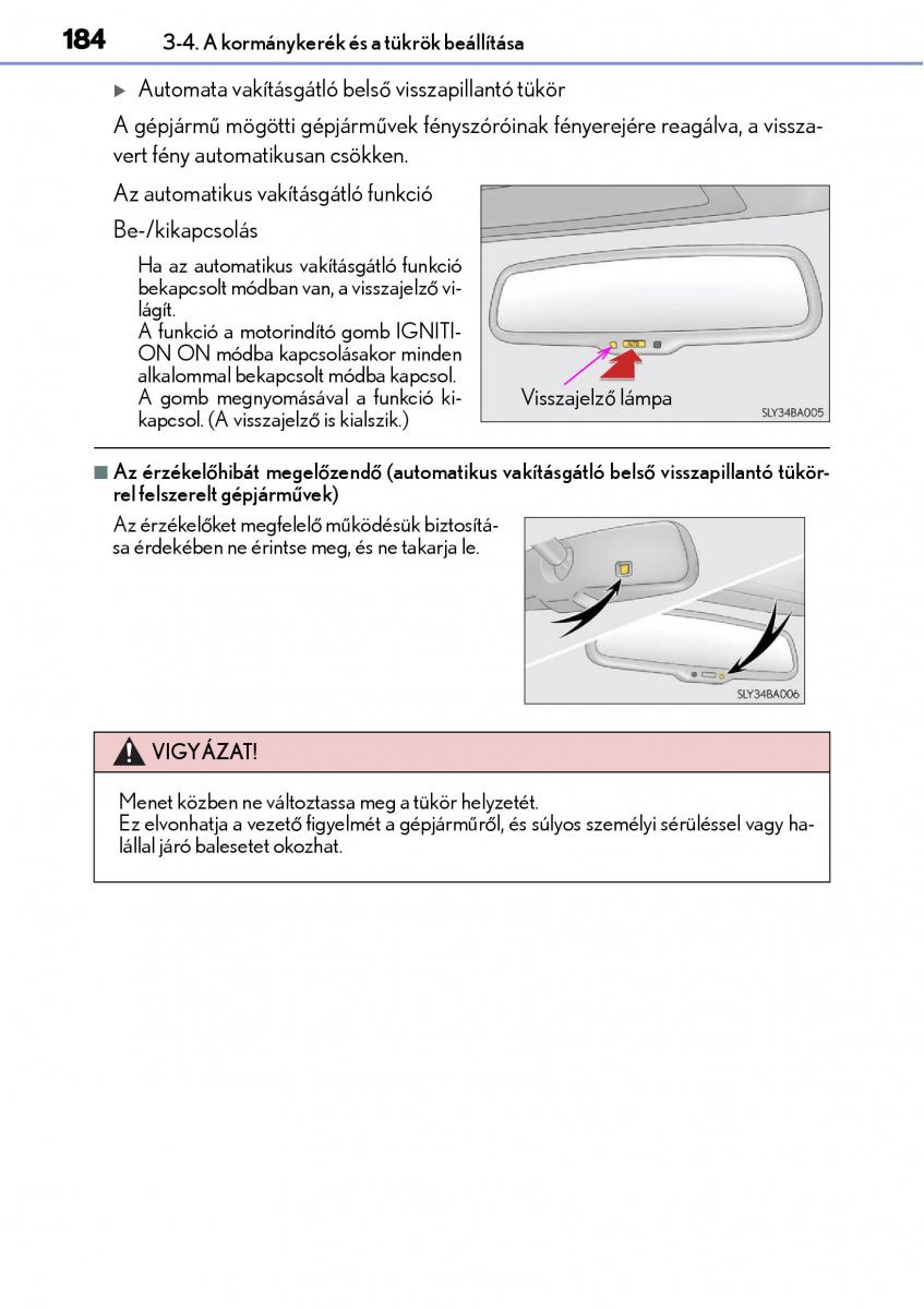 Lexus NX Kezelesi utmutato / page 184