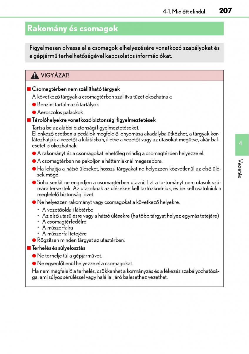 Lexus NX Kezelesi utmutato / page 207