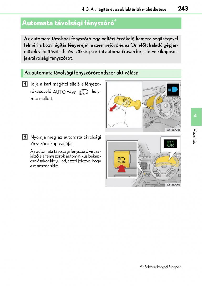 Lexus NX Kezelesi utmutato / page 243