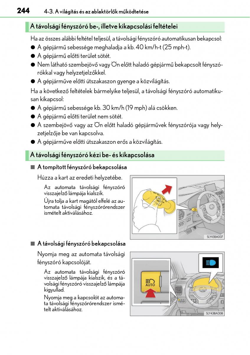 Lexus NX Kezelesi utmutato / page 244