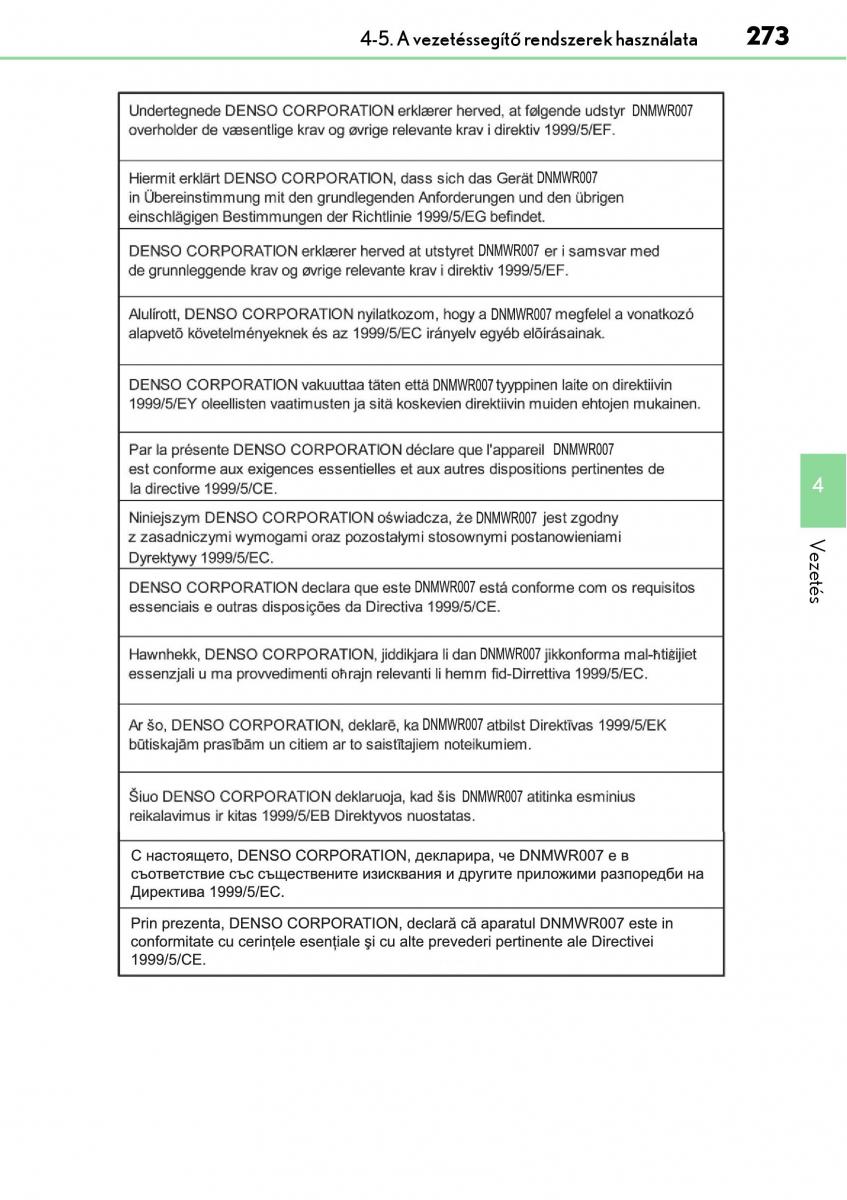 Lexus NX Kezelesi utmutato / page 273