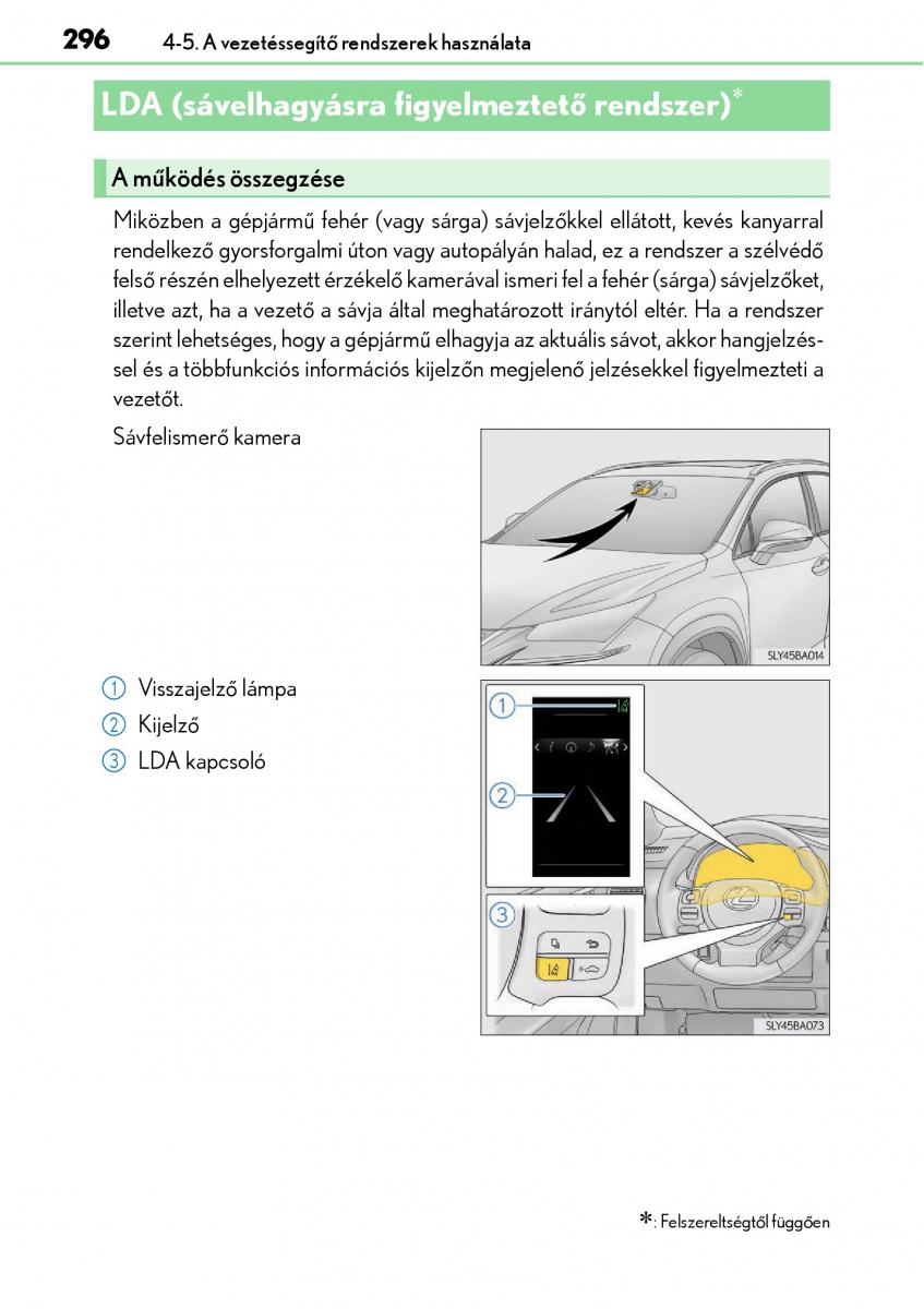 Lexus NX Kezelesi utmutato / page 296