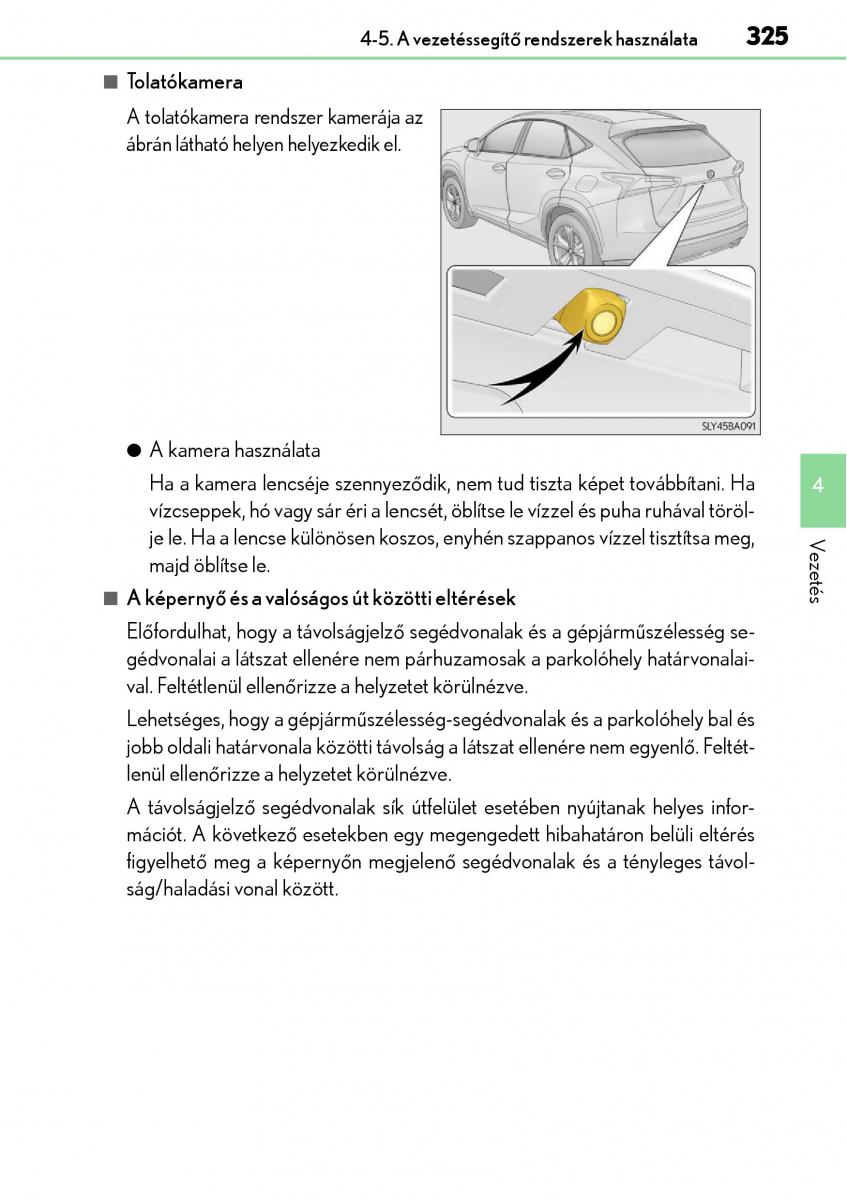 Lexus NX Kezelesi utmutato / page 325