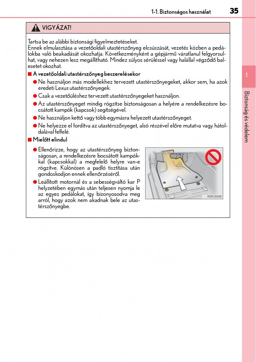 Lexus NX Kezelesi utmutato / page 35