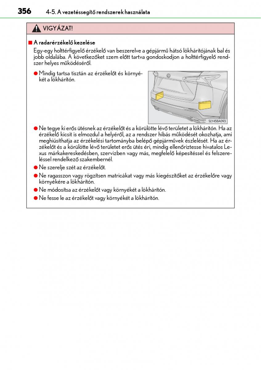 Lexus NX Kezelesi utmutato / page 356