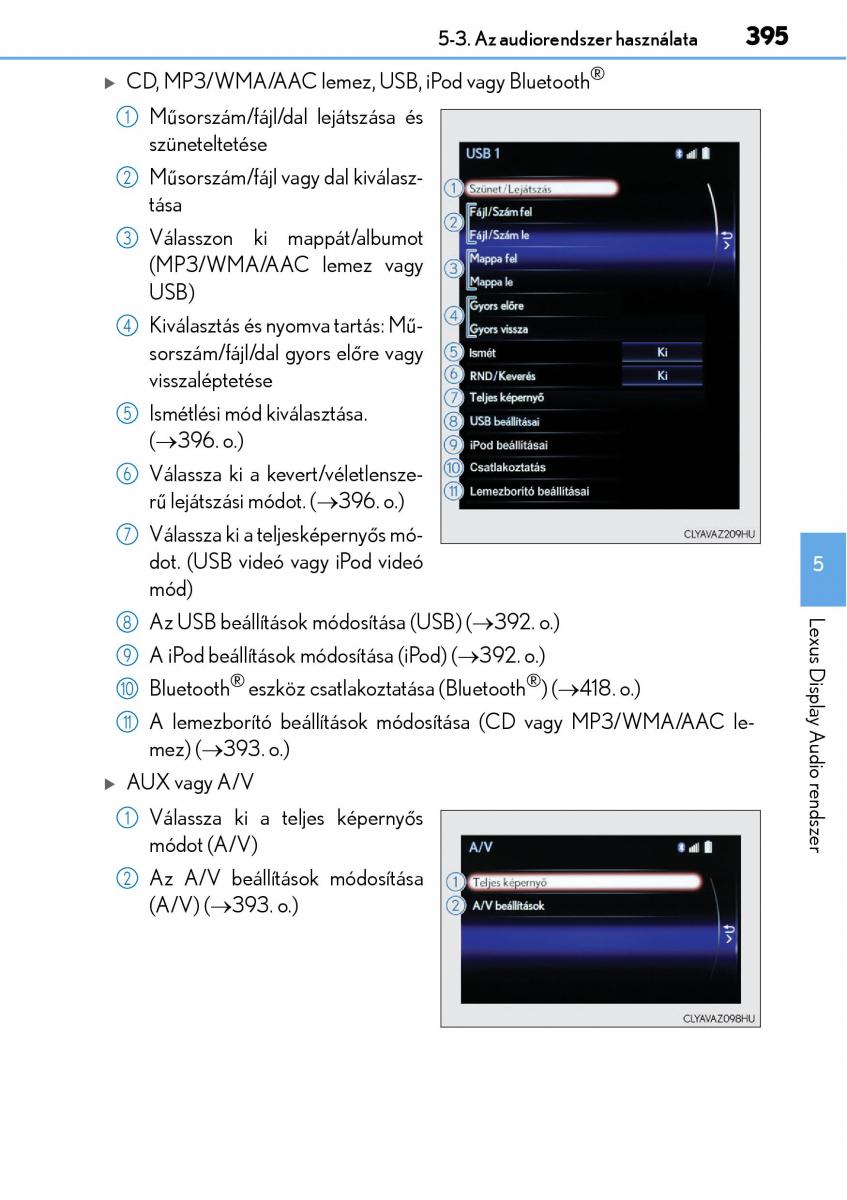 Lexus NX Kezelesi utmutato / page 395