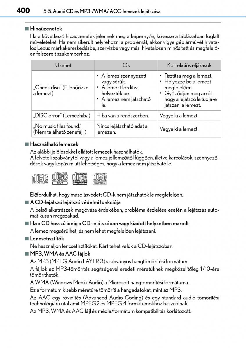 Lexus NX Kezelesi utmutato / page 400