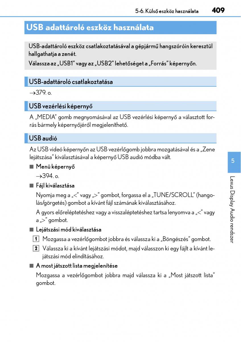 Lexus NX Kezelesi utmutato / page 409