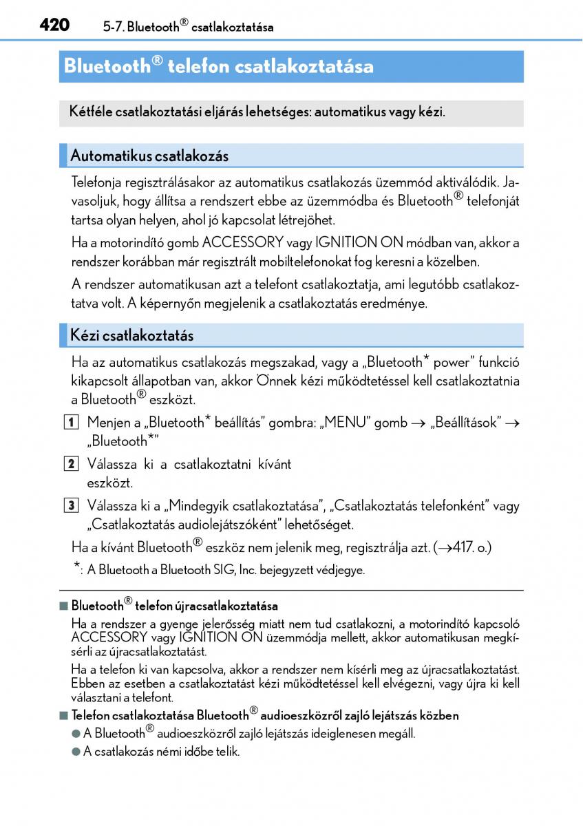 Lexus NX Kezelesi utmutato / page 420