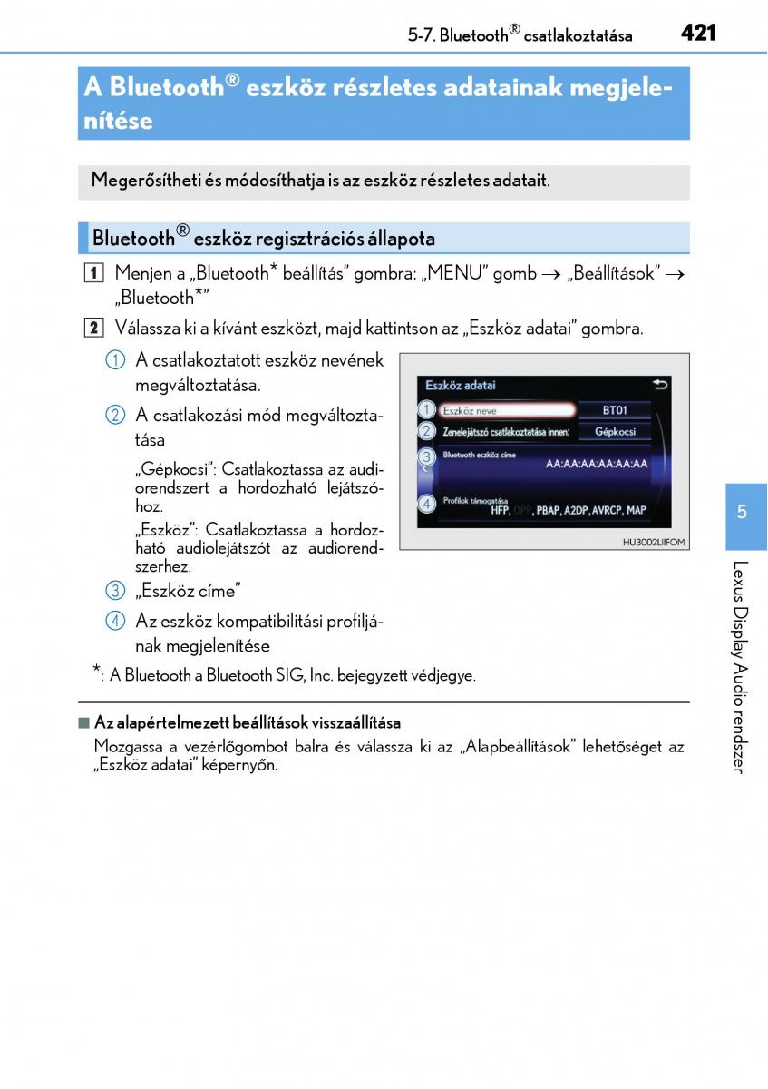 Lexus NX Kezelesi utmutato / page 421