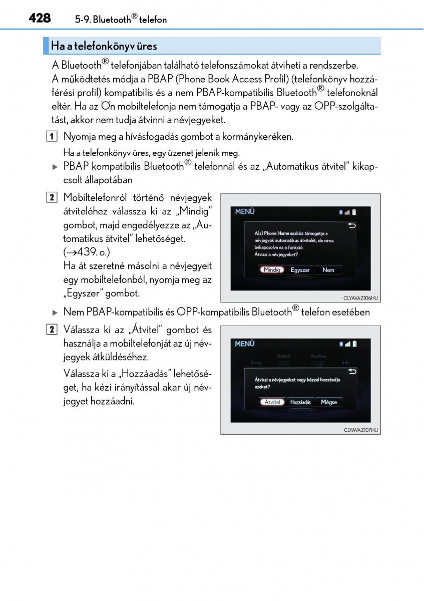 Lexus NX Kezelesi utmutato / page 428