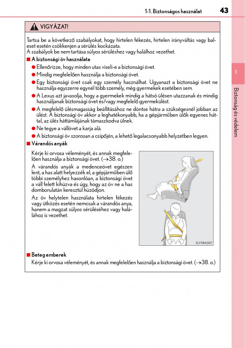 Lexus NX Kezelesi utmutato / page 43