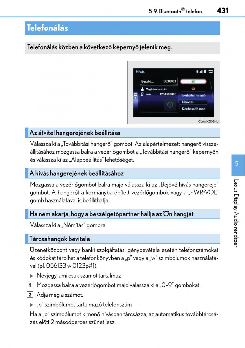 Lexus NX Kezelesi utmutato / page 431