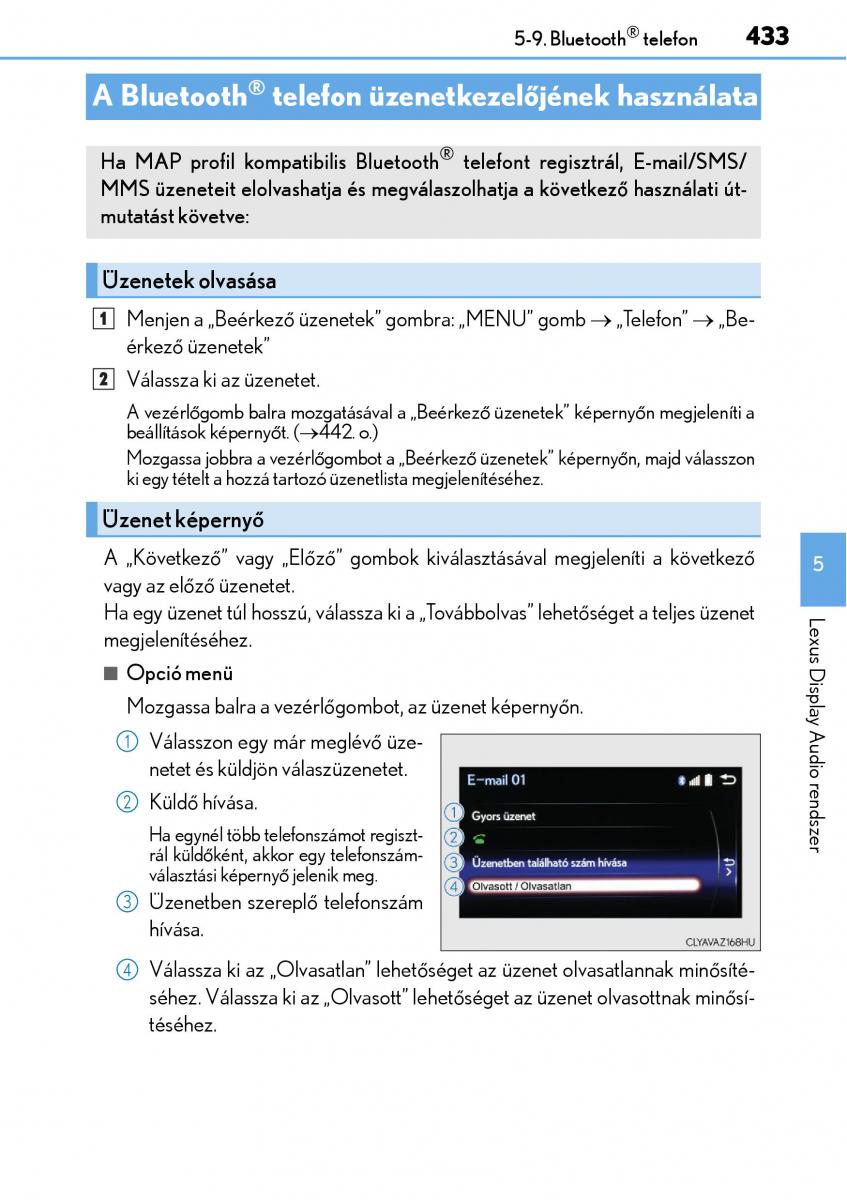 Lexus NX Kezelesi utmutato / page 433