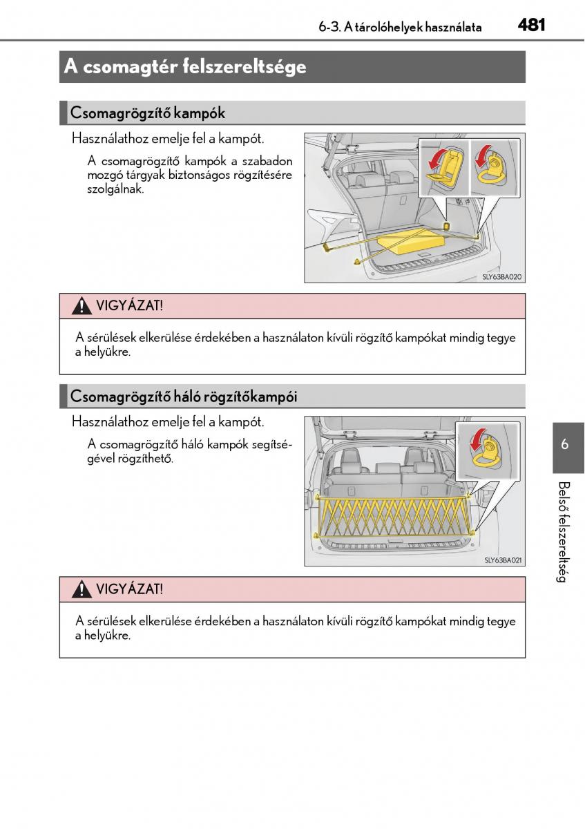 Lexus NX Kezelesi utmutato / page 481