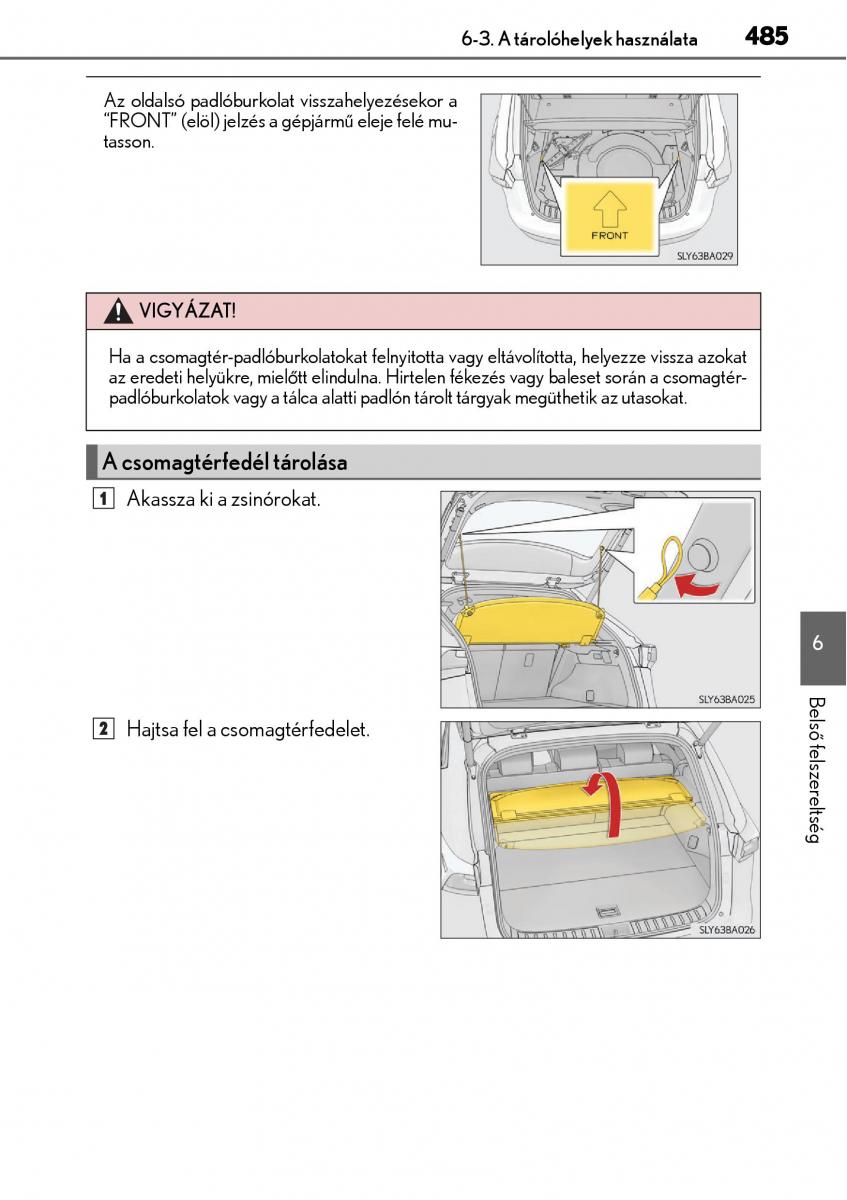 Lexus NX Kezelesi utmutato / page 485