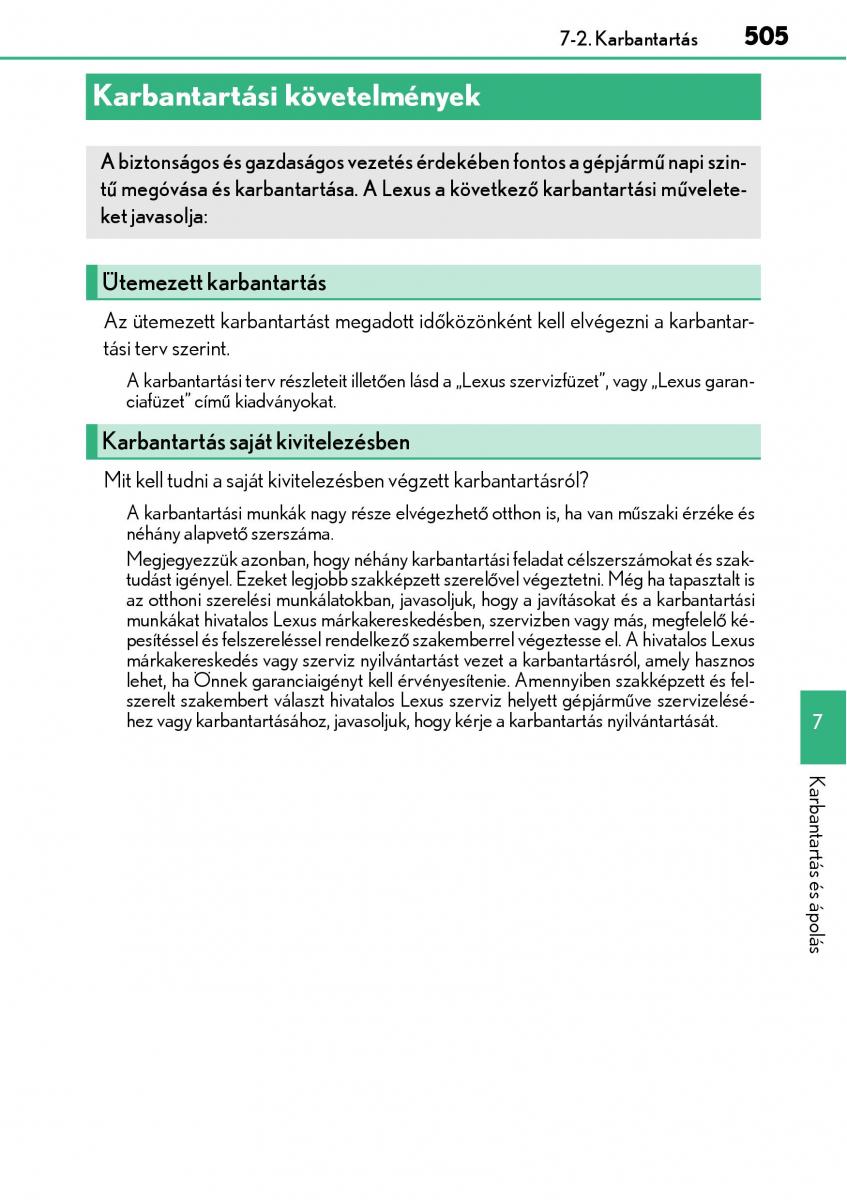 Lexus NX Kezelesi utmutato / page 505