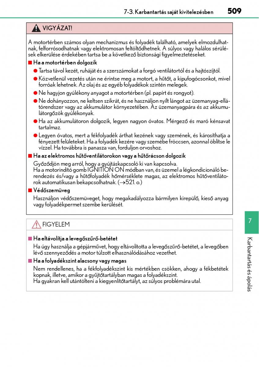 Lexus NX Kezelesi utmutato / page 509