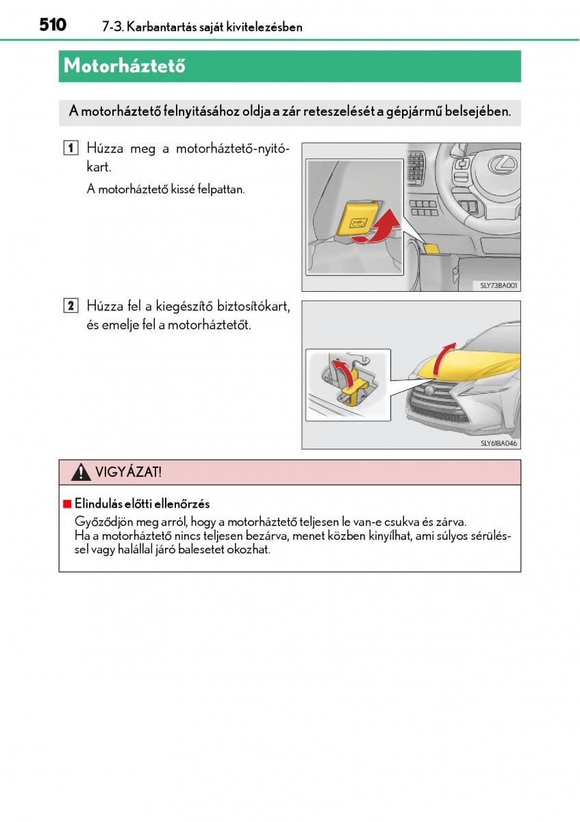 Lexus NX Kezelesi utmutato / page 510