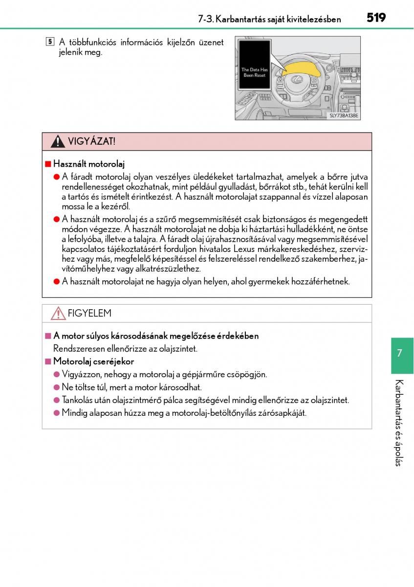 Lexus NX Kezelesi utmutato / page 519