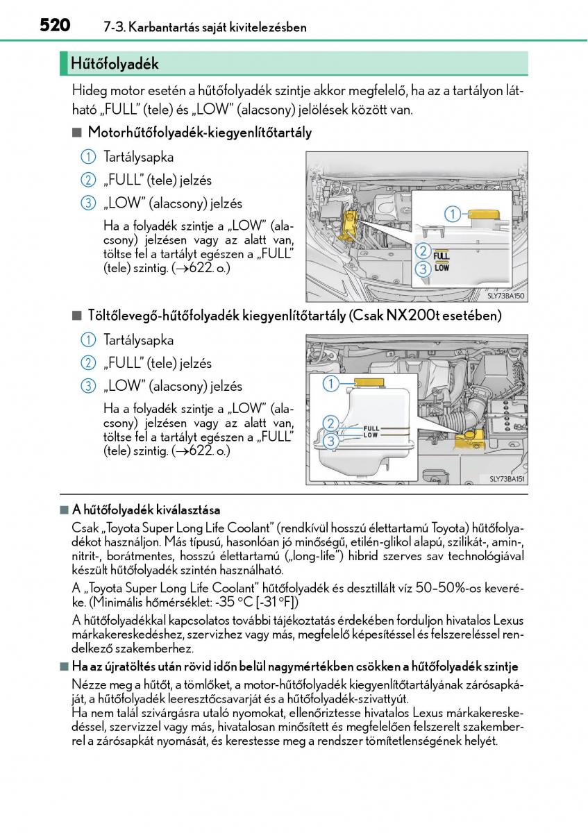 Lexus NX Kezelesi utmutato / page 520