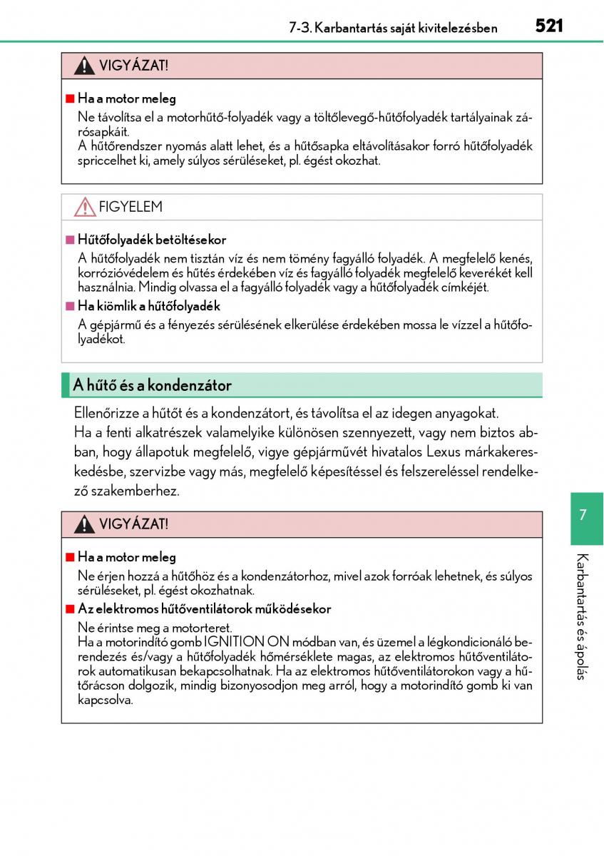 Lexus NX Kezelesi utmutato / page 521