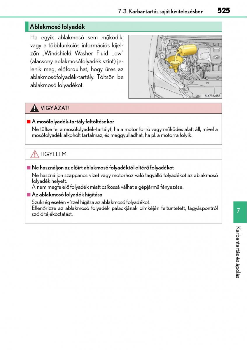 Lexus NX Kezelesi utmutato / page 525