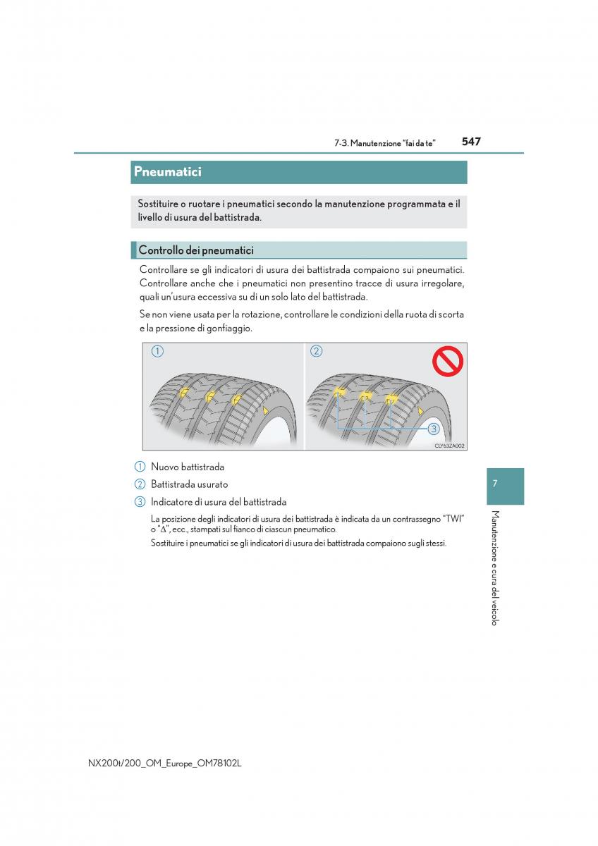 Lexus NX manuale del proprietario / page 547