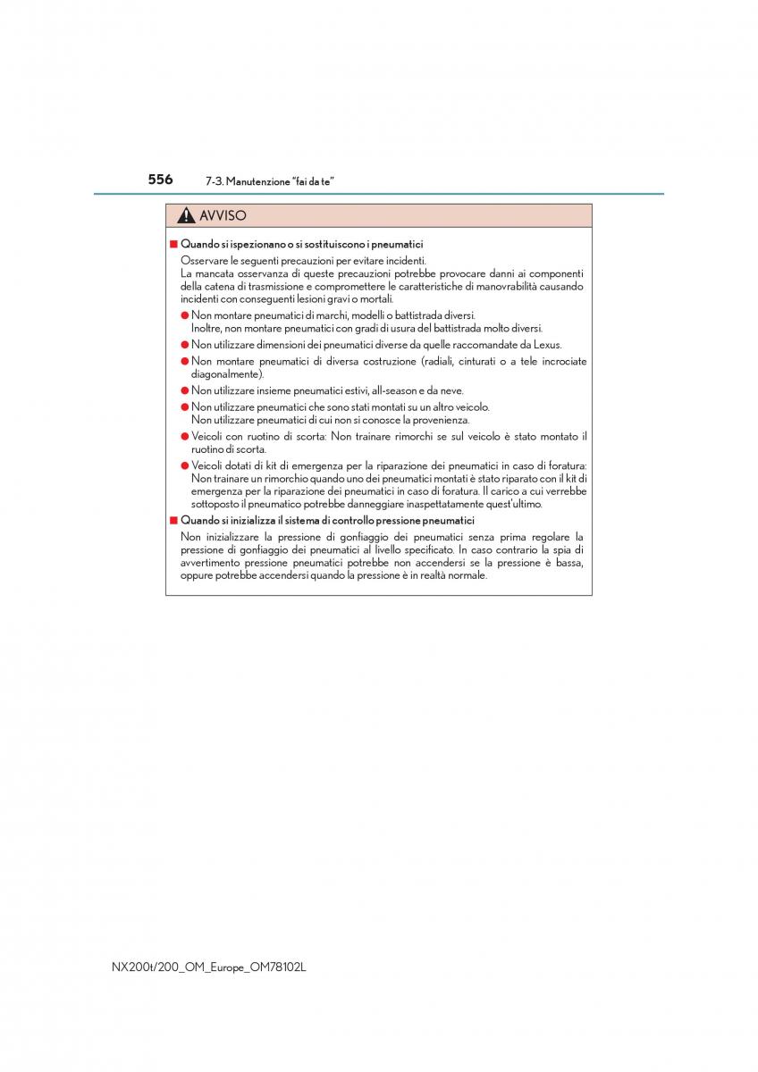 Lexus NX manuale del proprietario / page 556