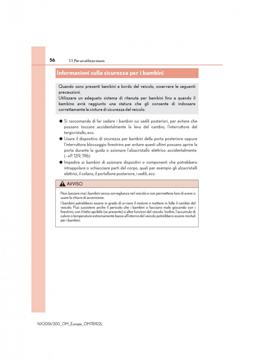 Lexus NX manuale del proprietario / page 56