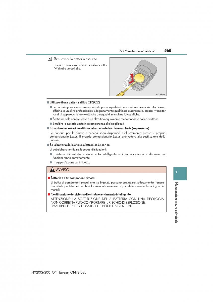 Lexus NX manuale del proprietario / page 565