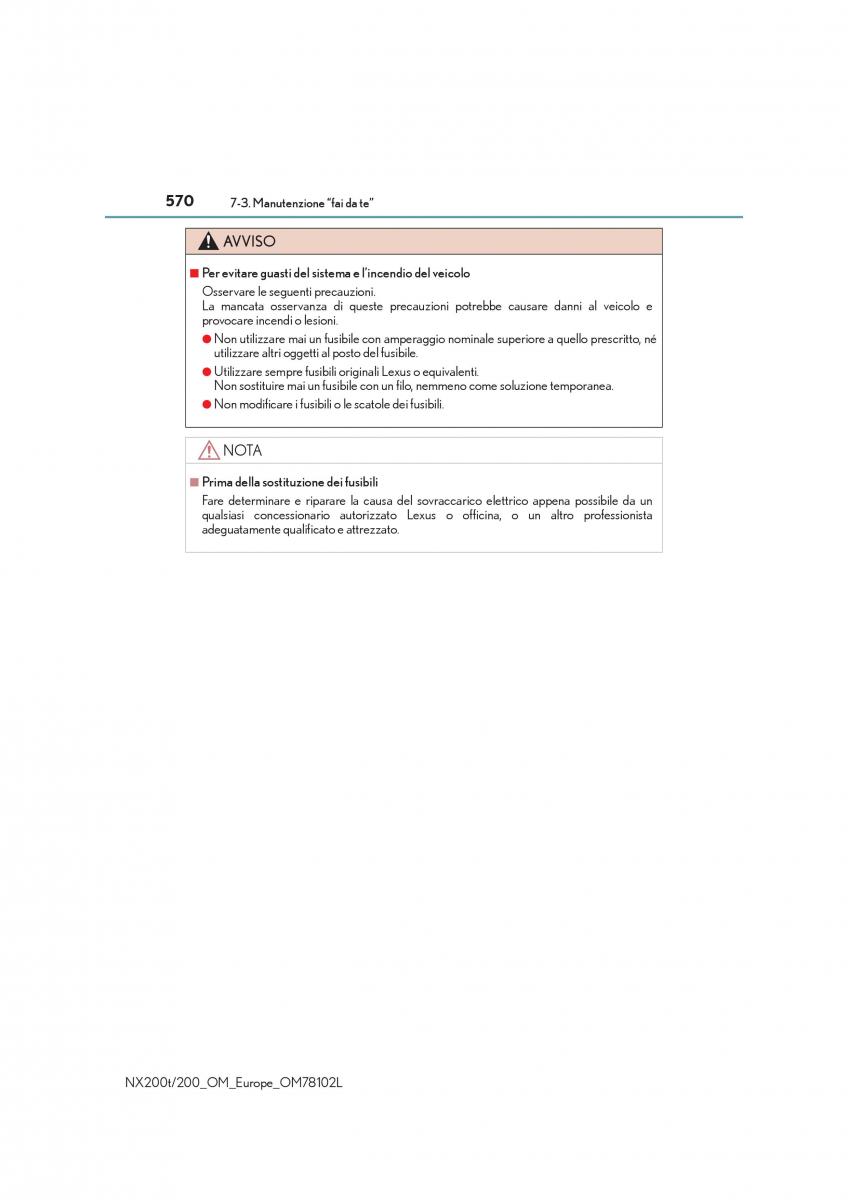 Lexus NX manuale del proprietario / page 570