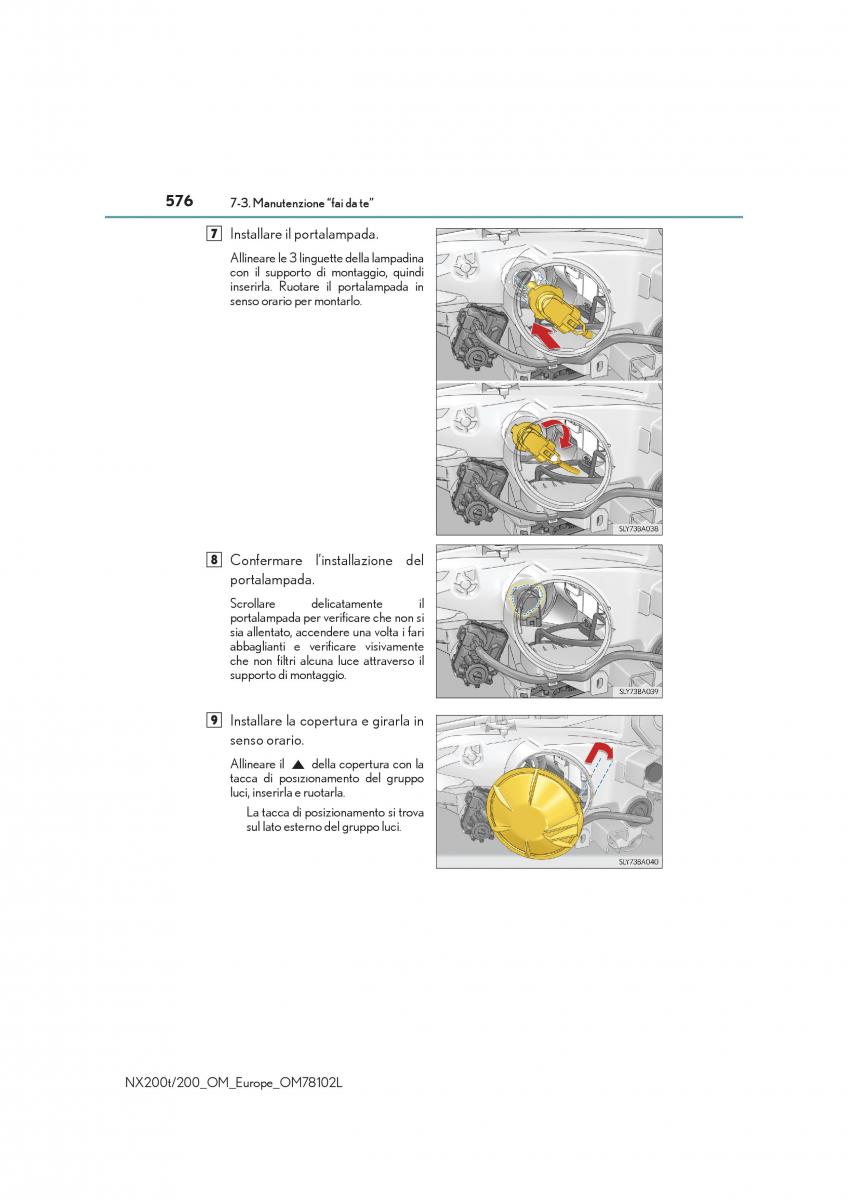 Lexus NX manuale del proprietario / page 576