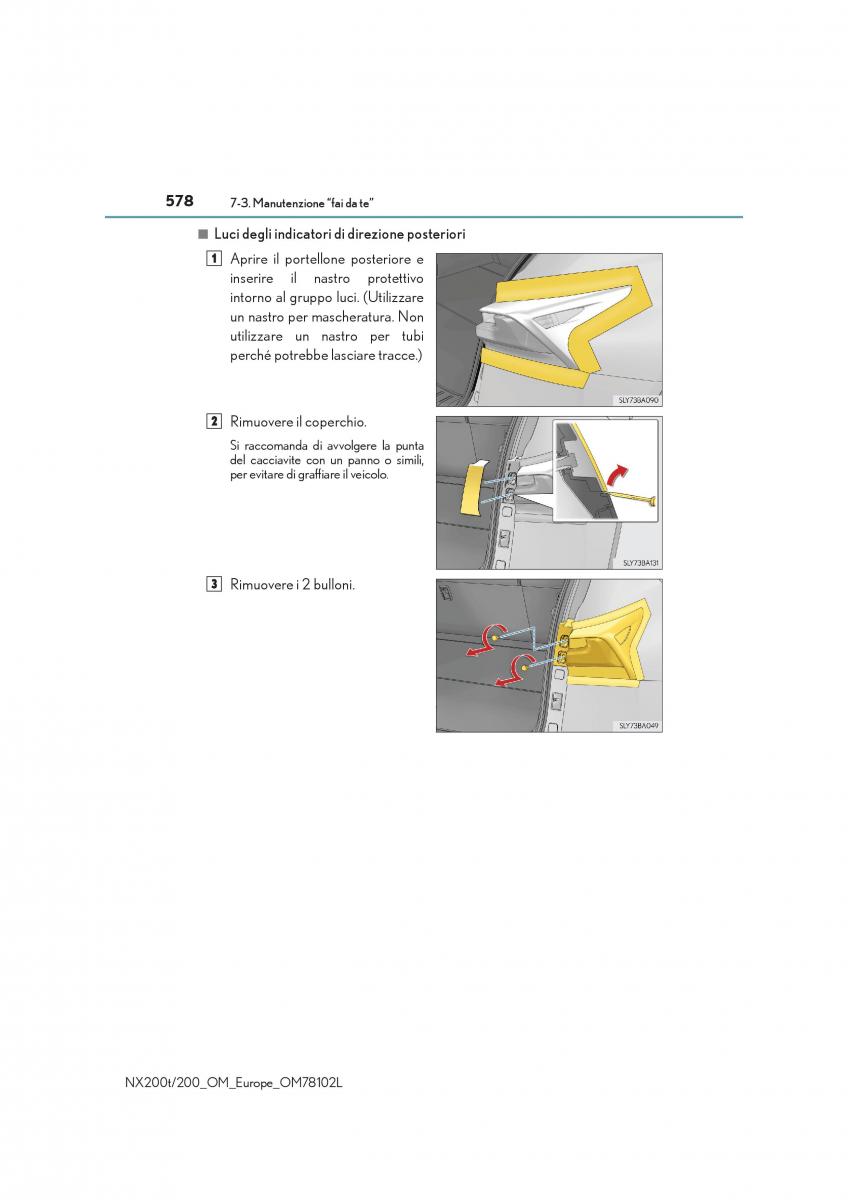 Lexus NX manuale del proprietario / page 578