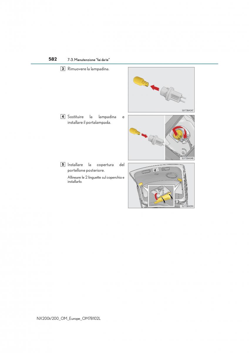 Lexus NX manuale del proprietario / page 582