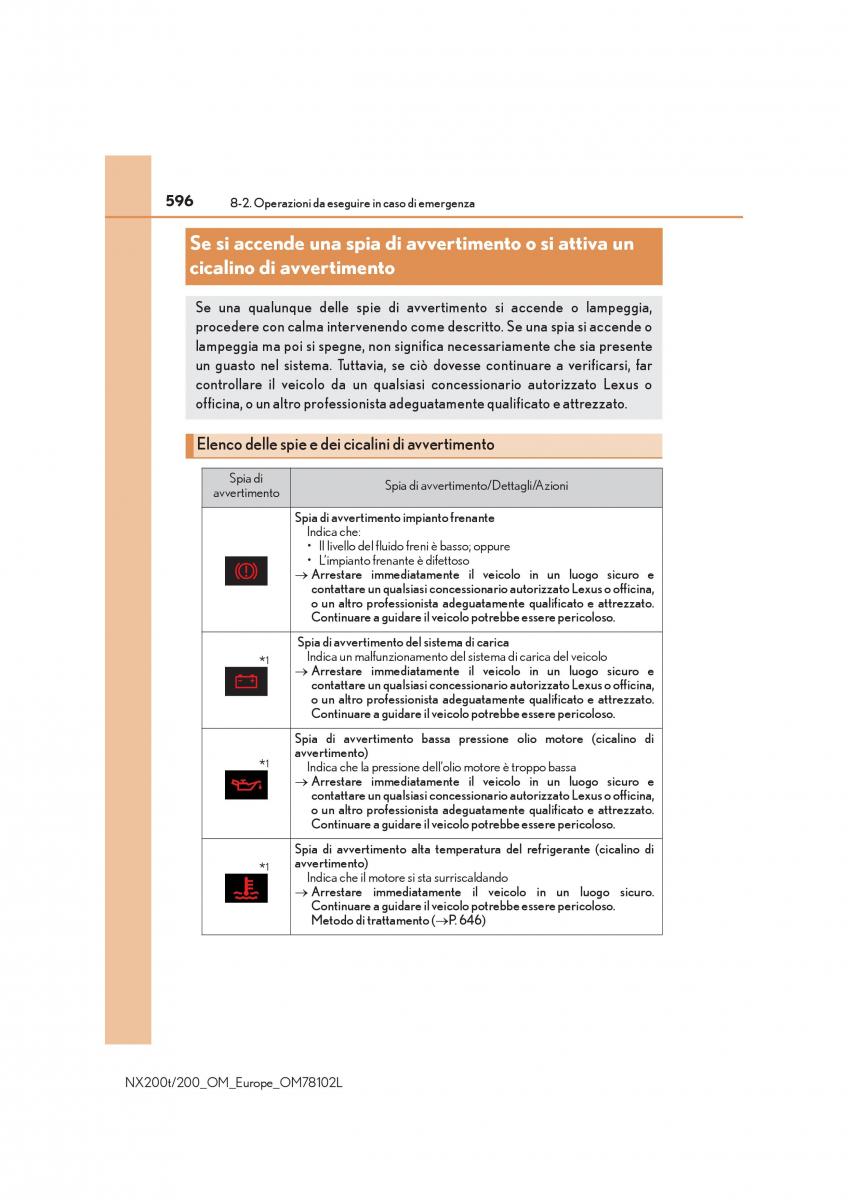 Lexus NX manuale del proprietario / page 596