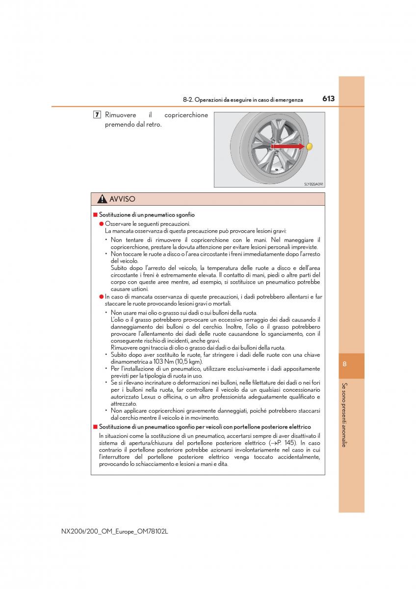 Lexus NX manuale del proprietario / page 613