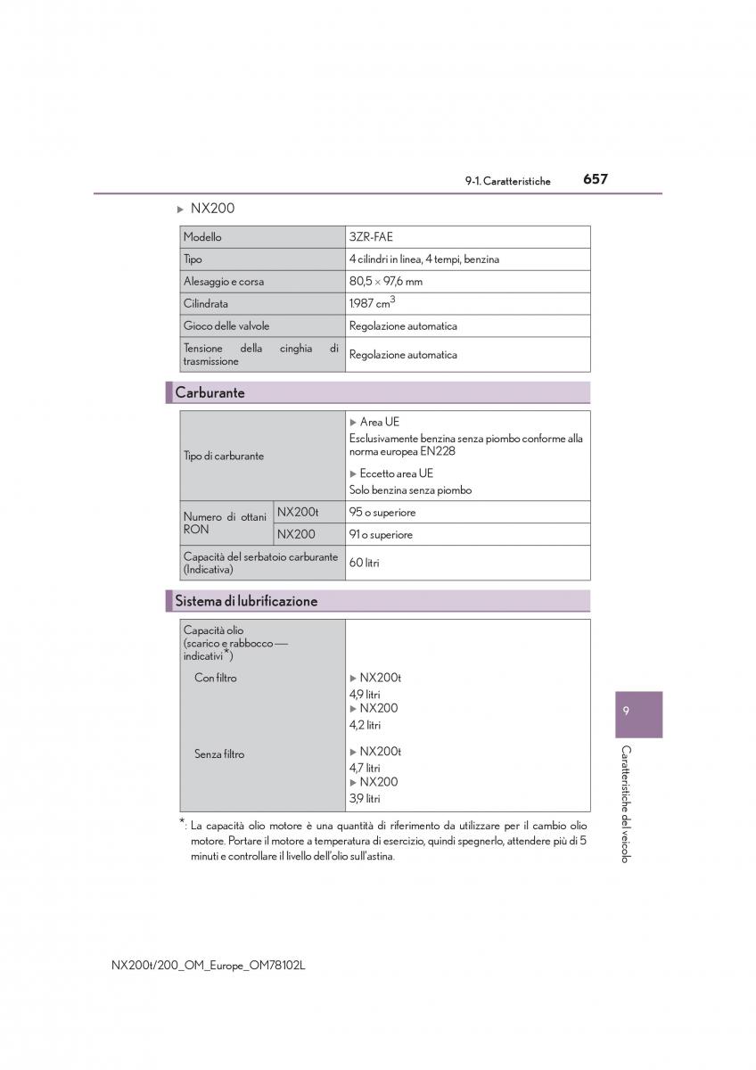 Lexus NX manuale del proprietario / page 657