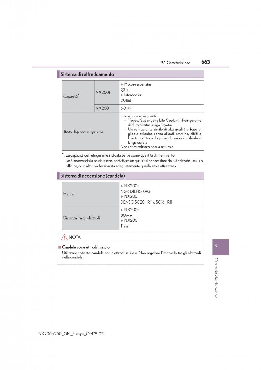 Lexus NX manuale del proprietario / page 663