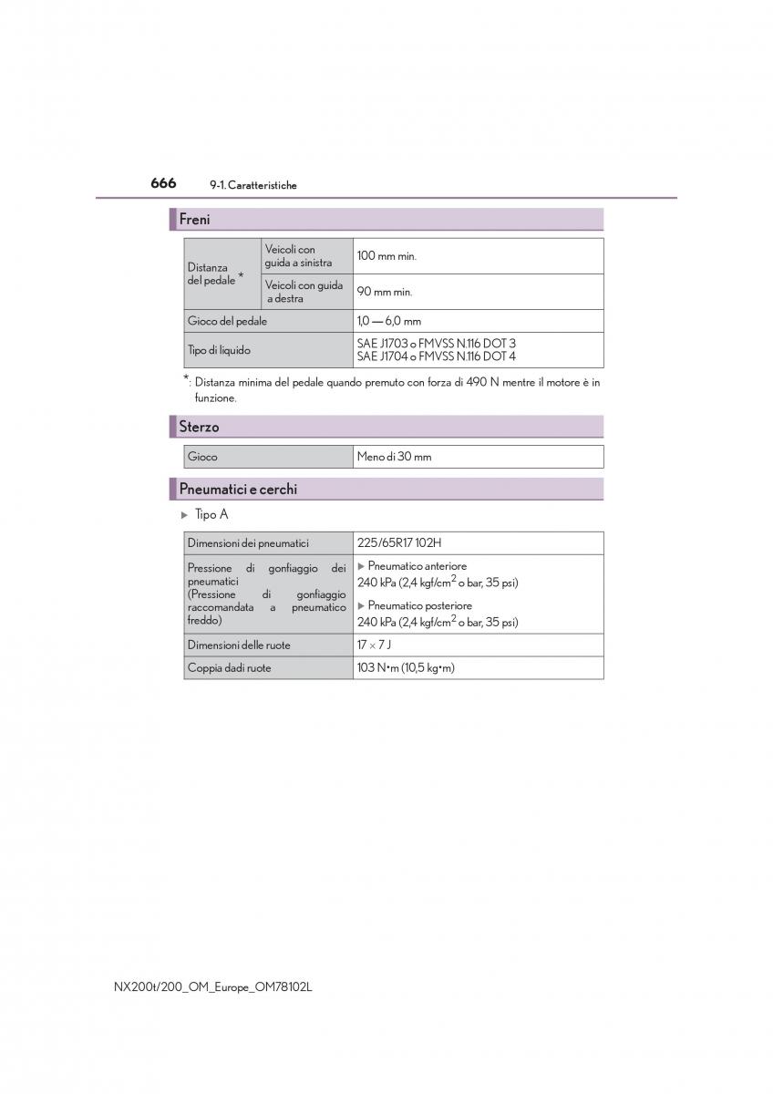 Lexus NX manuale del proprietario / page 666