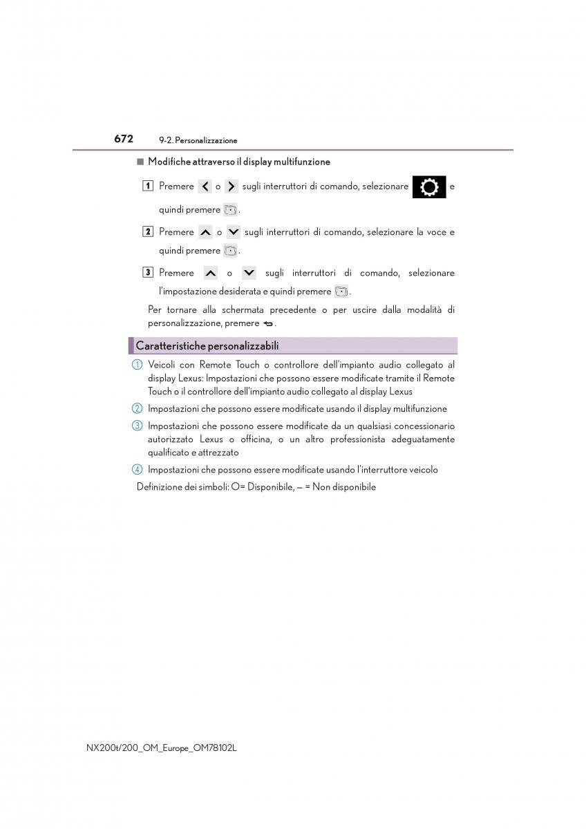 Lexus NX manuale del proprietario / page 672