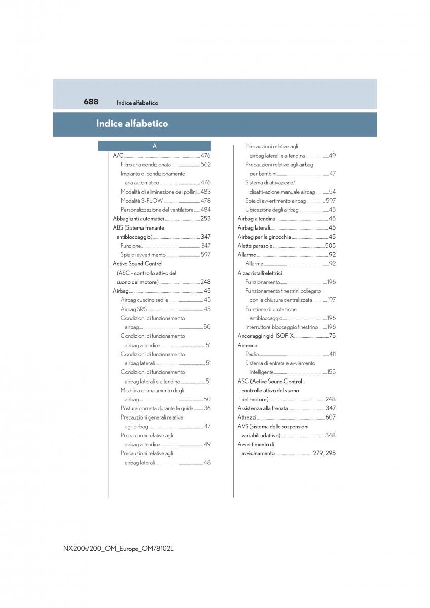 Lexus NX manuale del proprietario / page 688