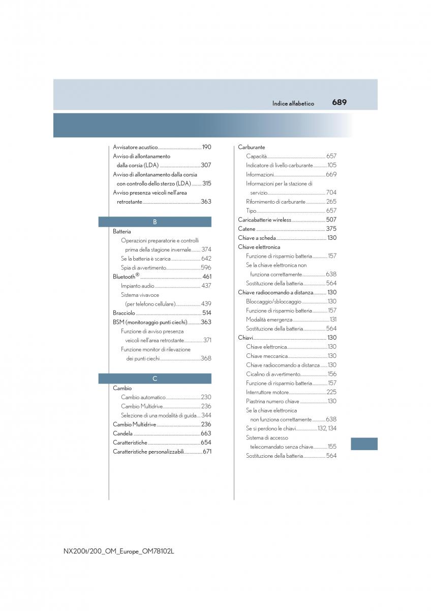 Lexus NX manuale del proprietario / page 689