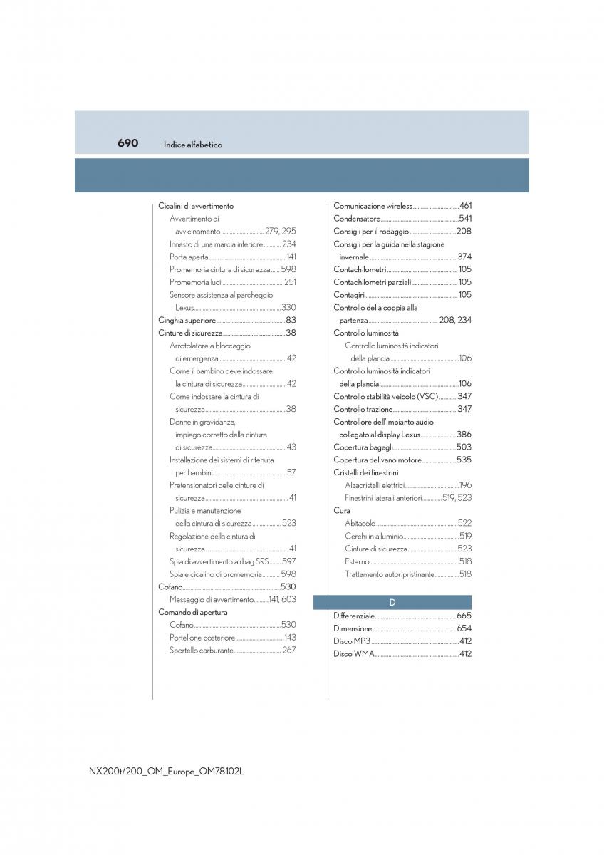 Lexus NX manuale del proprietario / page 690