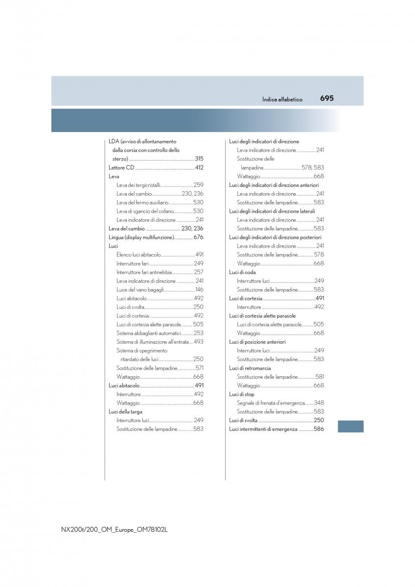 Lexus NX manuale del proprietario / page 695