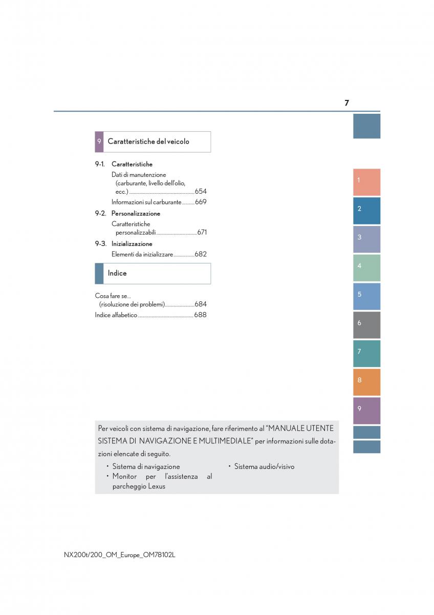 Lexus NX manuale del proprietario / page 7