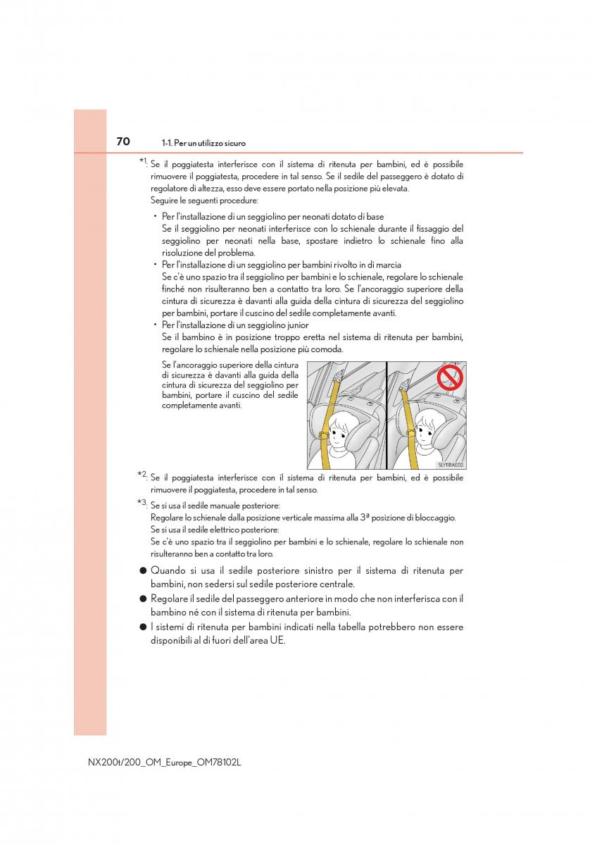 Lexus NX manuale del proprietario / page 70