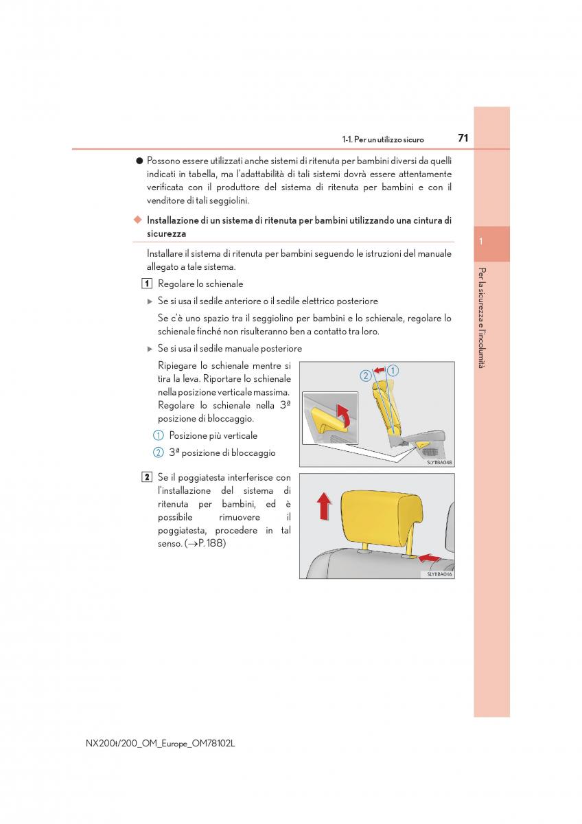 Lexus NX manuale del proprietario / page 71